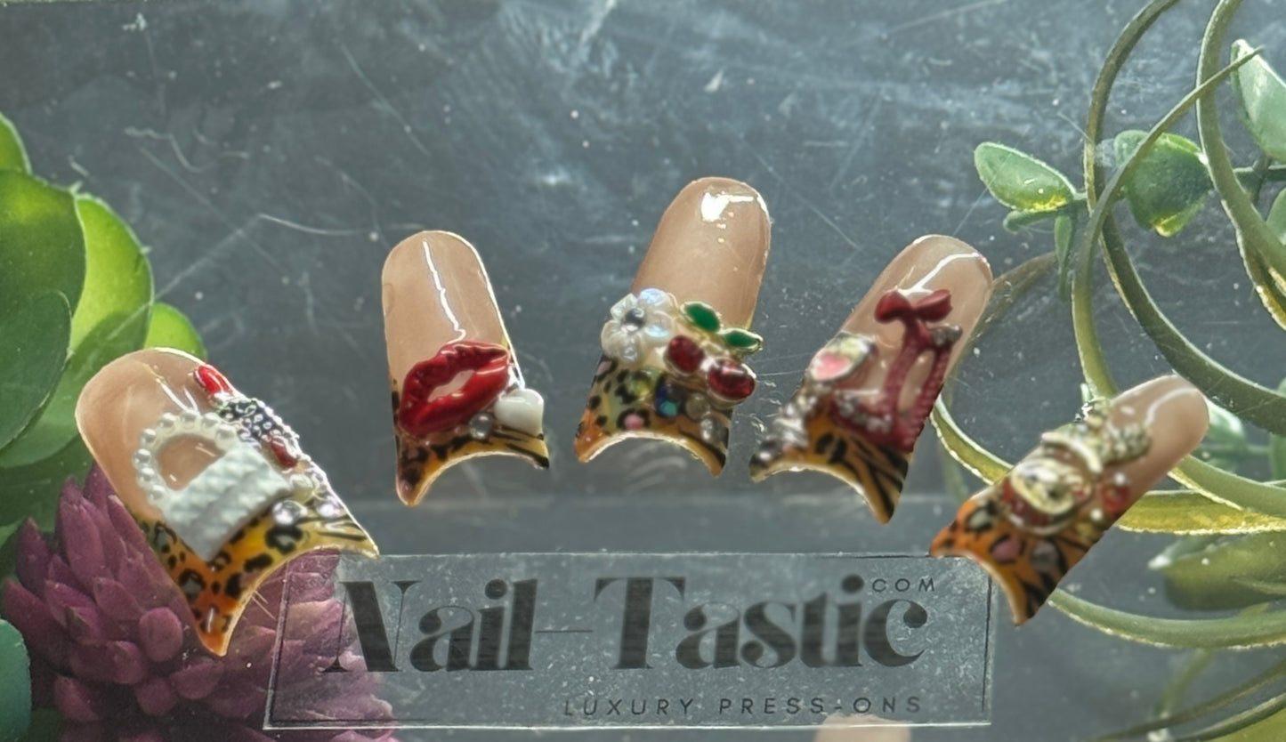 Wild Luxe Chic 3D Press-On Nails